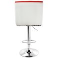 thumbnail image 4 of Elama 2 Piece Faux Leather Tufted Bar Stool in Red and White with Chrome Base, 4 of 9