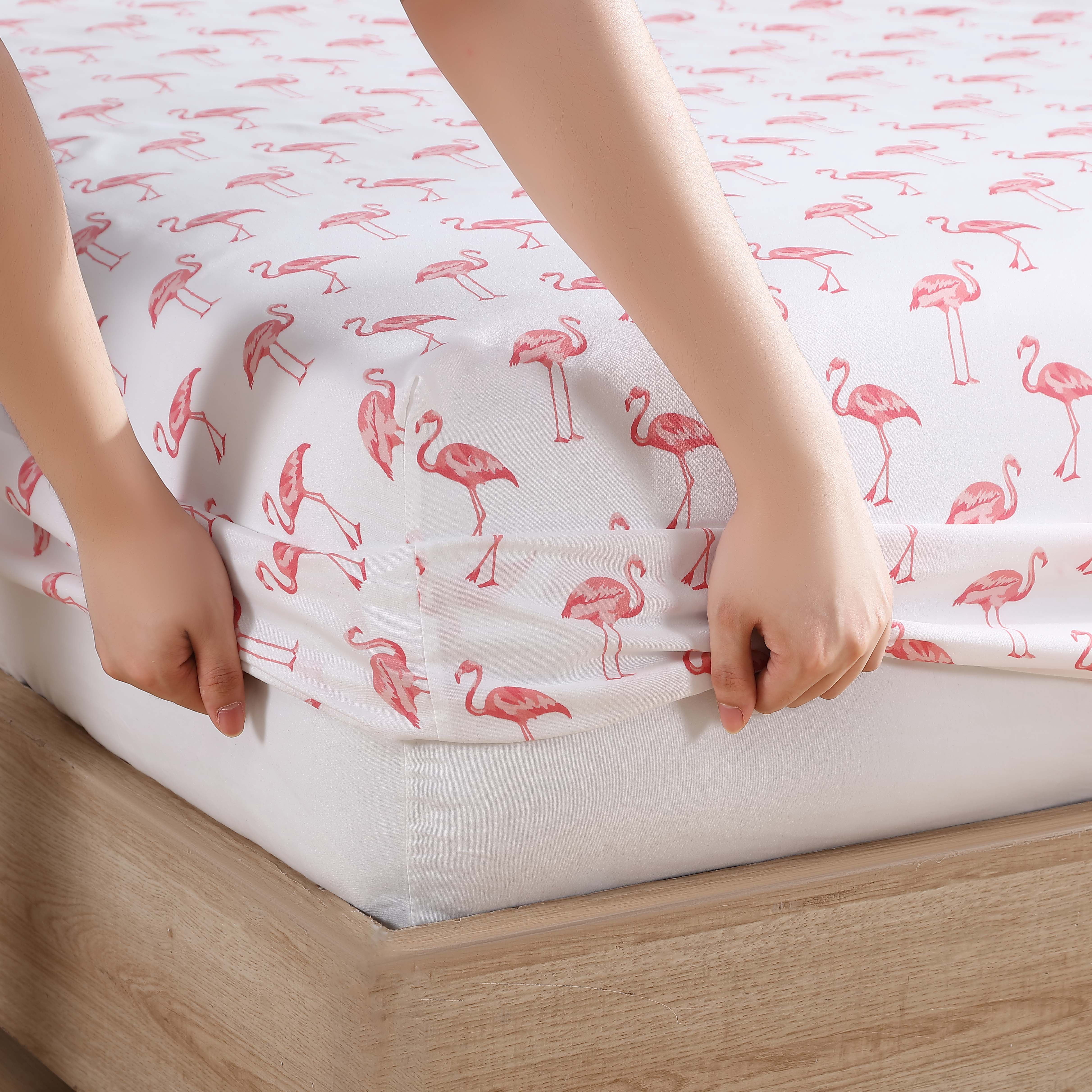 Beatrice Home Fashions Coastal Print Microfiber 4PC Sheet Set Queen Headed South