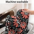 thumbnail image 5 of Black Daisy Flower Floral Pattern Bathroom Rugs Mat,Non Slip Microfiber Bathroom Rug,Rubber Backing,Soft Bathroom Mats for Bathroom Floor,Tub and Shower,20x32in(50x80cm), 5 of 5