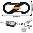 thumbnail image 2 of HAHADAXA 6Pcs Metal Carabiner Clips, Aluminum Alloy S-Shape Keychain for Backpack, 2 of 6