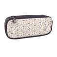 thumbnail image 2 of Picia Watermelon And Lemon Pattern Large Capacity PU Leather Pencil Case Organizer Pen Marker Holder Double Zipper Storage Bag Big Pencil Pouch for College Office, 2 of 6