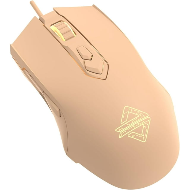 Lomiluskr AJ52 RGB Wired Gaming , 7 Programmable Buttons, Computer Mice with RGB Lighting, 200-4800 DPI Adjustable, for PC/Laptop (Pink)
