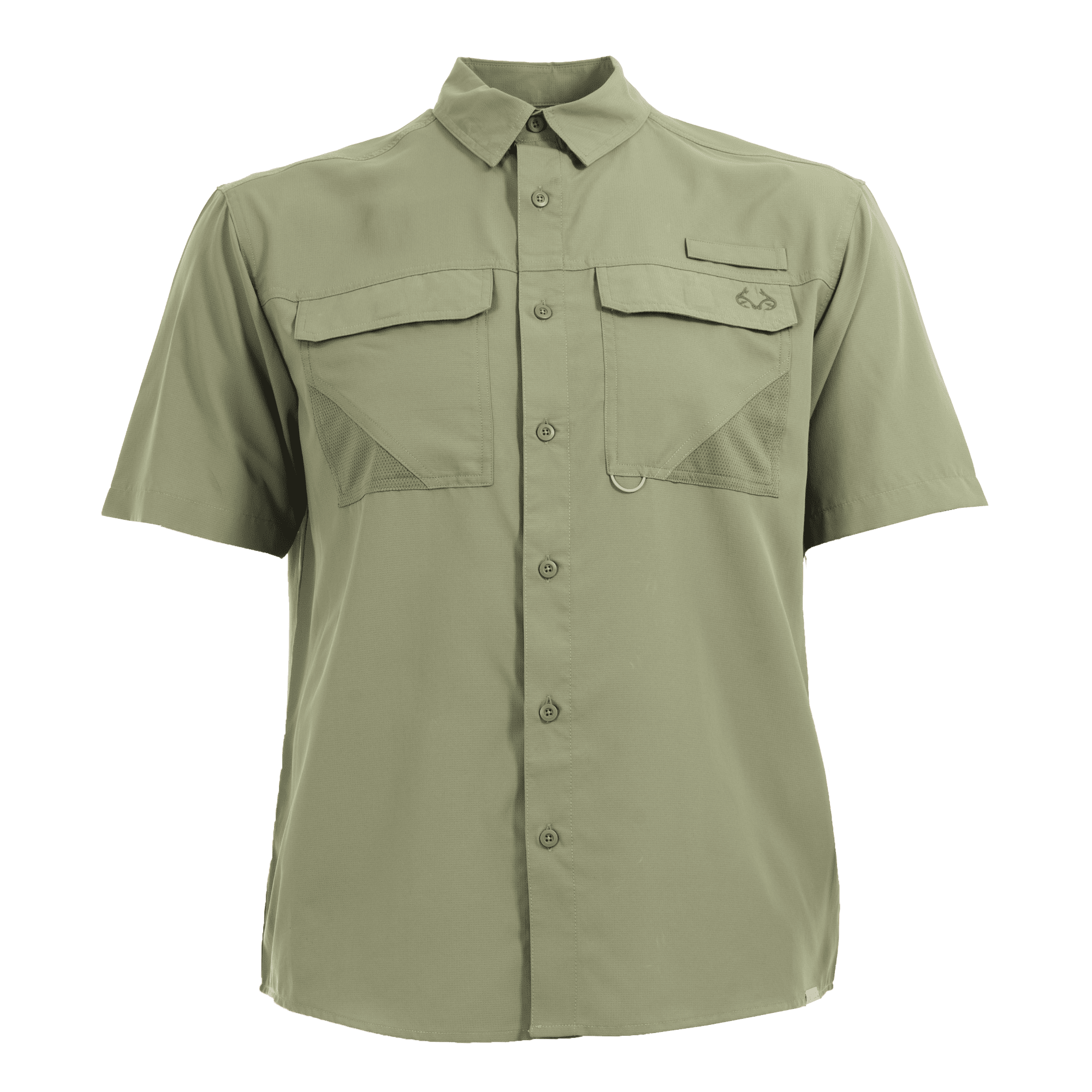 Realtree Men's Oil Green 2XL Short Sleeve Guide Shirt