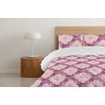 thumbnail image 4 of Ambesonne Floral Down Alternative Quilt Comforter, Checkered Rose Square Print, Full, Rose Pale Fuchsia, 4 of 5