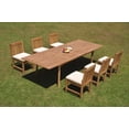 thumbnail image 4 of Grade-A Teak Dining Set: 6 Seater 7 Pc: 118" Double Extension Rectangle Table And 6 Devon Armless Chairs Outdoor Patio WholesaleTeak #WMDV39, 4 of 4