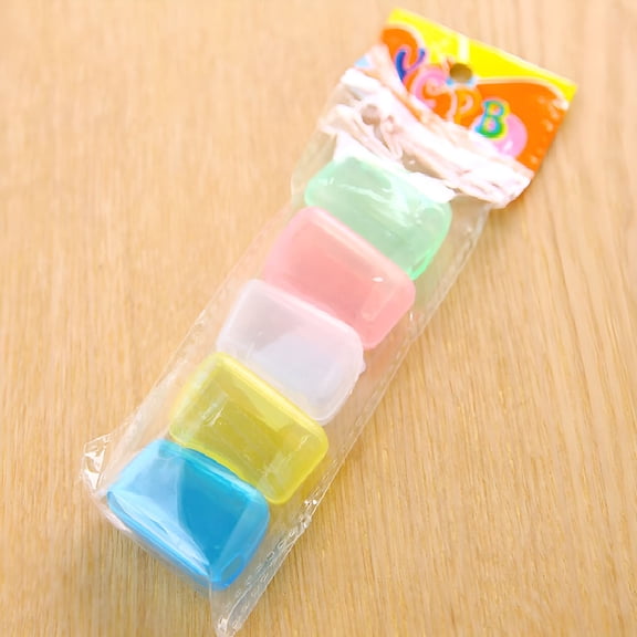 ACDANC Soft Toothbrushes For Adults Kids with Toothbrush Cover,Toothbrush Protector,Brush Housing Protective Case,Plastic Clip,Bathroom Supplies for Household and Travel,Pack of 10