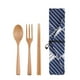 thumbnail image 1 of Juego de cubiertos de madera, palillos, cuchara, tenedor, utensilios de viaje, cubiertos reutilizables para el hogar, oficina, viajes, camping al aire libre, 1 of 5