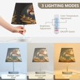 thumbnail image 4 of WOBOGO Brown Pit Bull Illustration Table Lamps Bedroom 3-Speed Dimmable Farm Style with Fabric Shade for Reading and Home Office, 4 of 8