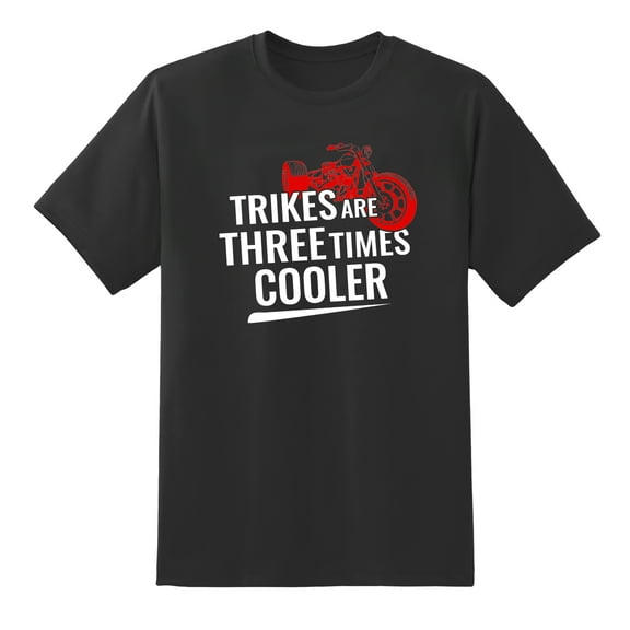 Trikes are Three Times Cooler Novelty Men's Mens Graphic T Shirts Black,S