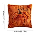 thumbnail image 3 of Dmlowu Fall Pumpkin Pillow Covers for Couch, Soft Plush Corduroy Embroidered Pillow Cases for Thanksgiving Halloween Decorations, Warm Autumn Orange, 18 x 18 inch, 3 of 6