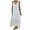 White, variant on ICHUANYI Womens Plus Size V Neck Sleeveless Beach Loose Lace Patchwork Long Dress Maxi Dress Spring Summer Fashion 2024