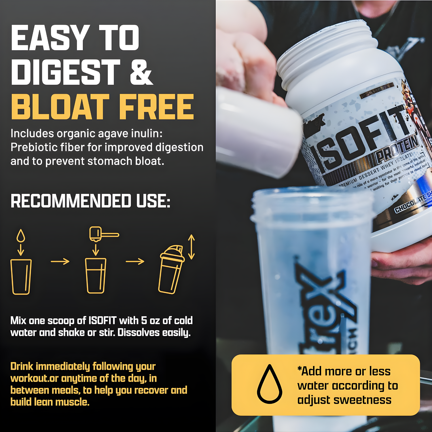 Nutrex IsoFit Banana Foster – 100% Whey Protein Isolate Powder for Lean Muscle, Recovery & Strength Support 70 Servings