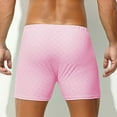thumbnail image 2 of Men's Checkerboard Underwear Elastic Waist Casual Underpants Solid Color Lightweight Performance Boxer Brief Underwear, 2 of 6