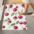 thumbnail image 6 of Toilet Rug Set Non-Slip Bathroom Rugs Soft Plush Machine Washable Contour Bath Mat Beautiful Cherry Fruits 24x20/24x16, 6 of 9