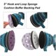 thumbnail image 3 of Almohadilla de Interfaz de Esponja Suave de 8 Orificios de 5 Pulgadas (125 Mm) para Almohadillas de Lijado y Discos de Lijado HookandLoop para Pulir Superficies, 3 of 5