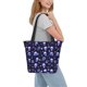 thumbnail image 2 of Disketp Skull flower leaf purple Bolsa de Hombro Casual para Mujer, Bolso Cruzado para Compras, Viajes y Uso Diario, 2 of 6