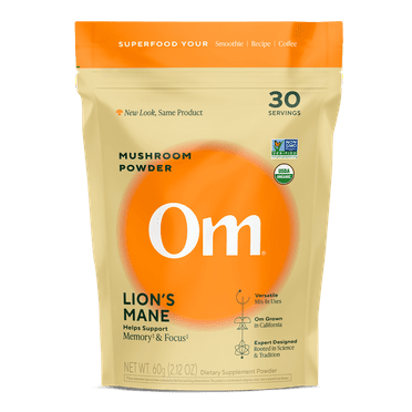 Om Mushroom Lion's Mane Mushroom Superfood Powder 60 Gm