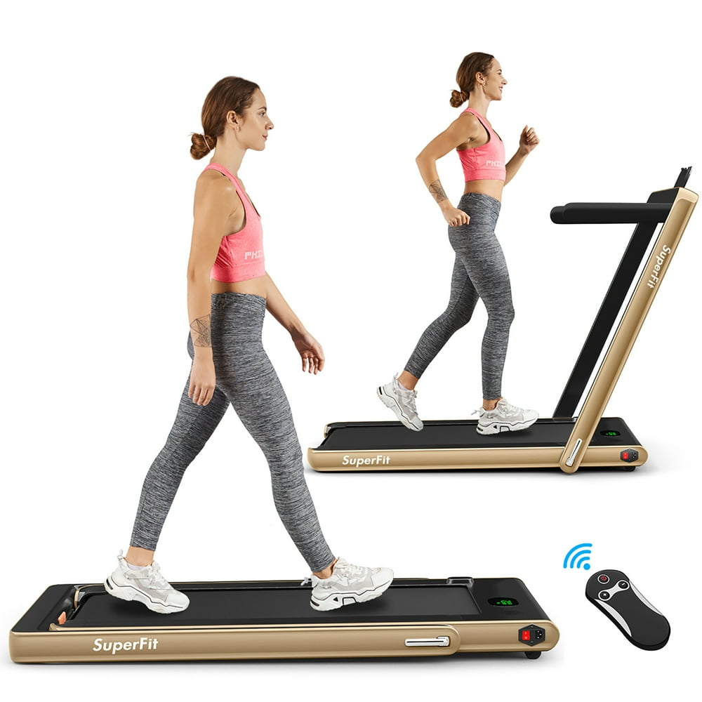 SuperFit 2.25HP 2 in 1 Folding Treadmill W/APP Bluetooth Speaker Remote