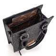 thumbnail image 6 of Wrangler Embossed Crossbody Bag for Women Top Handle Fringe Handbags and Western Mini Tote, Black, 6 of 6