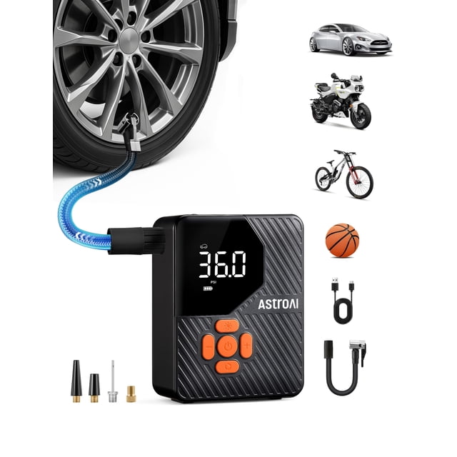 Inflador de neumáticos AstroAI L7 Mini compresor de aire portátil 150 PSI