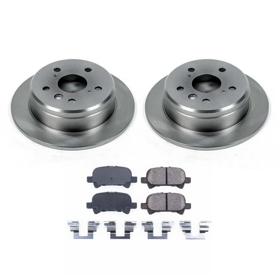 Ultimate Brakes Rear Ceramic Brake Pad and Rotor Kit with Hardware WM80732