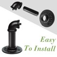 thumbnail image 4 of 1" Black Wrap Curtain Rod for Windows 48"-86",Indoor/Outdoor Curtain Rods ,Heavy Duty and Outdoor Curtains, 4 of 9