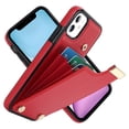 thumbnail image 1 of ELEHOLD Leather Wallet Case for iPhone 11,Premium Leather Material with Organ Card Slots Holders Full Body Protection Shockproof Anti-Fingerprint Purse Case,Red, 1 of 7
