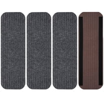 4 PCS RV Step Covers, Camper Stair Rugs with Non-Slip Design, Polyester RV Step Cover with Adhesive Tape on Back, 24 x 7.5 Inches Step Covers for RV Safe Travel, Easy to Install and Clean