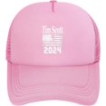 thumbnail image 2 of Tim Scott 2024 for President Trucker Hat Men Mesh Baseball Cap Cowboy Hat Women Sun Hat Dad Cap Fishing hat Black, 2 of 7