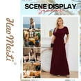 thumbnail image 6 of HAOMEILI Women Short Sleeve Loose Plain Maxi Dresses Casual Long Dresses with Pockets, 6 of 7