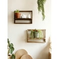 thumbnail image 6 of Rustic Wood Floating Shelves for Wall Decorative Wall Mounted Storage Display Shelf Plants Small Items Wooden Hanging Shelves, 6 of 9