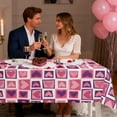 thumbnail image 4 of KUAZOU Love Heart Tablecloth - 72x54 Inches Pink and Red Hearts Plastic Table Cloth Disposable Rectangle Table Cover for Valentines Day Anniversary Engagement Party Decorations Supplies(A), 4 of 5