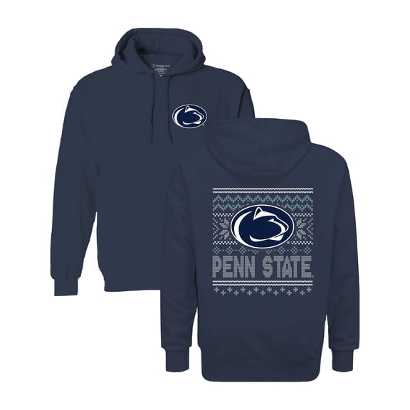Youth Navy Penn State Nittany Lions Classic Holiday Sweater Hoodie