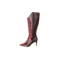 thumbnail image 4 of Louise et Cie Kamil Leather Pointed Toe Tall Shaft Boots Flame Red Snake Boots (PINK MULTI, 6.5), 4 of 6