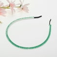 thumbnail image 6 of Unique Bargains Rhinestone Headband Faux Crystal Hair Hoop Hairband for Women Green, 6 of 7