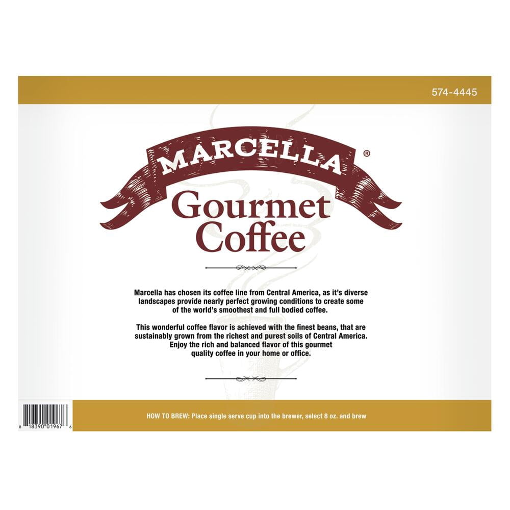 Marcella Gourmet Coffee Sea Salt Caramel Light Roast 100% Arabica Pods - 42 Count