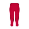 thumbnail image 5 of vigerkar Womens Capri Leggings Dressy Cropped Workout Yoga Leggings High Waist Gym pants Hot Pink, XXL, 5 of 6