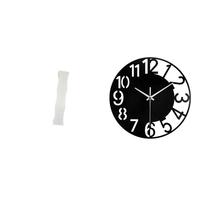 Pantalla de lámpara de pie de papel para sala de estar y reloj de pared acrílico decorativo, silencioso, fácil de leer, sencillo, redondo, grande, par