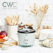 COOK WITH COLOR 6-Cup Rice Cooker 300-Watt Cooking Pot Kitchen Appliance, Sage