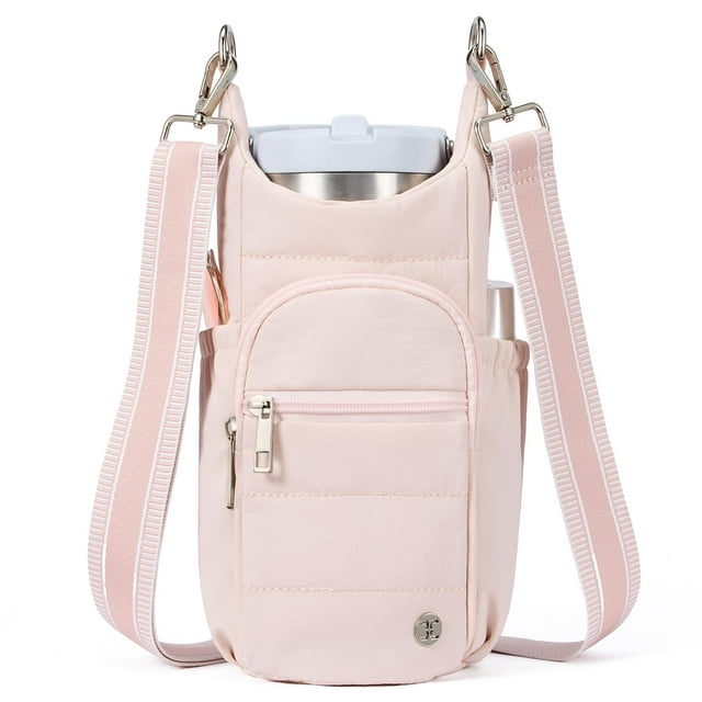 Bolso portabotellas Telena RFID bandolera rosa