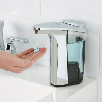 Better Homes & Gardens Hands Free Plastic Liquid Soap and Sanitizer Dispenser with Automatic Sensor