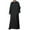 Black, variant on Lisingtool Tops Men's Casual Solid Hooded Robe Long Sleeve Button Pocket Jubba Thobe Long Sleeve Shirts for Men Black