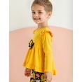 thumbnail image 5 of Lanbubble 1-5Y Toddler Girl 2-Piece Outfits Set Long Sleeve Ruffle Hem Top Floral Pants Fall Winter Kids Girl Clothes, 5 of 10