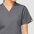 thumbnail image 3 of Wink Origins Bravo-Women's V-Neck Scrub Top, Pewter, 2X Womens Plus, 3 of 3