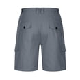 thumbnail image 6 of VERUGU Cargo Shorts for Men Casual Solid Pocket Button Zipper Elastic Waist Straight Half Shorts Pants Sport Pants Gray 3XL, 6 of 8