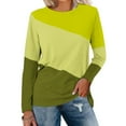 thumbnail image 2 of Giftesty Womens Shirts Plus Size Women's Solid Round-Neck Long Sleeve Top, 2 of 4