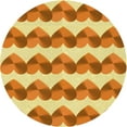 thumbnail image 1 of Ahgly Company Machine Washable Indoor Round Transitional Orange Red Orange Area Rugs, 4' Round, 1 of 7