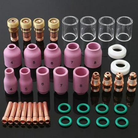 

40pcs/Set Welder Torch Stubby Gas Lens #10 Heat Glass Cup Kit For Tig WP-17