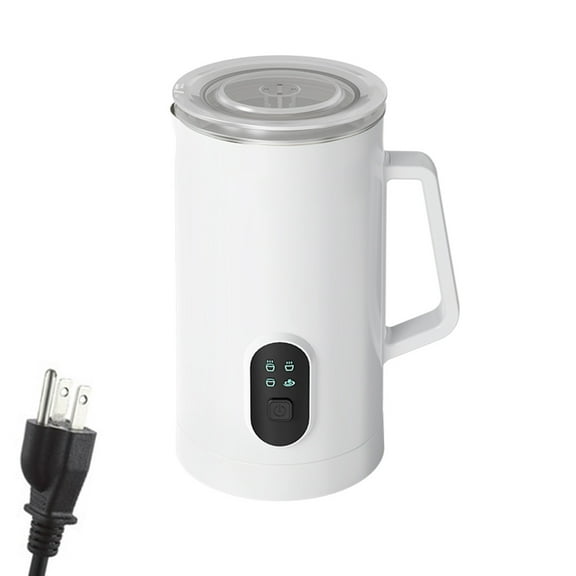 AREALER Electric Milk Frother 400W 580ml/19.61oz Warm and Cold Milk Foamer Silent Operation 4 In 1 Automatic Non Slip Stainless Steel Maker for Coffee Latte Cappuccino Hot Chocolate