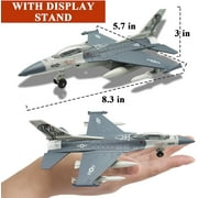 BTEPSGA Fighter Jet Military Airplane Toy Army Air Force Die Cast Aircraft Model Plane for Kids Gift Toy Collection with Lights and Sounds Bump and Go Action